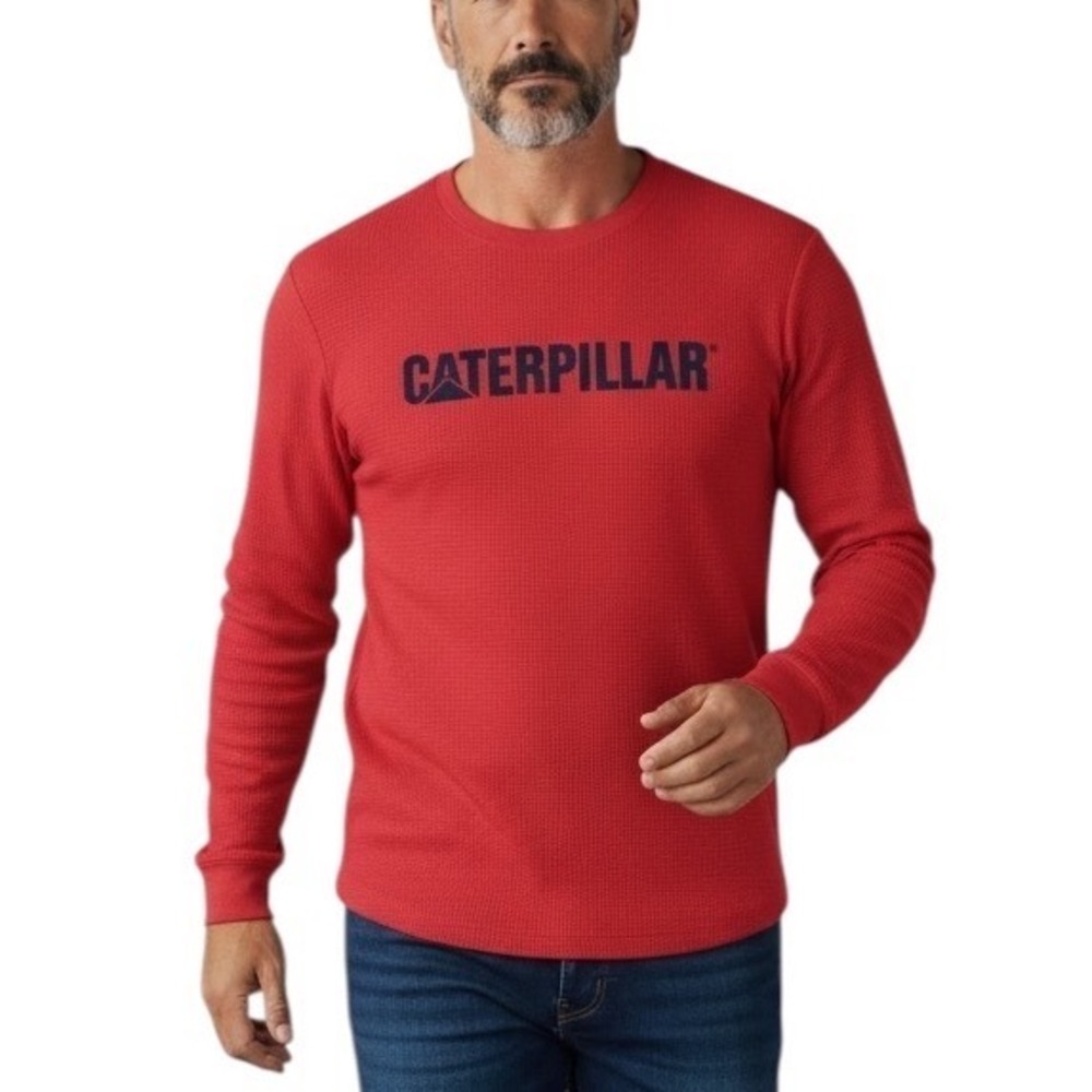 Caterpillar CAT‎ Red Long Sleeve Thermal Base Layer Shirt Men's XL